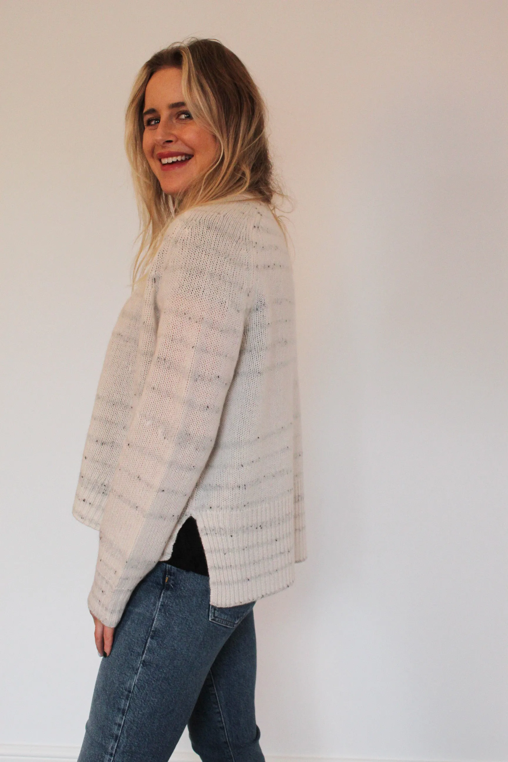 360 Vivianne Cardigan in Alabaster