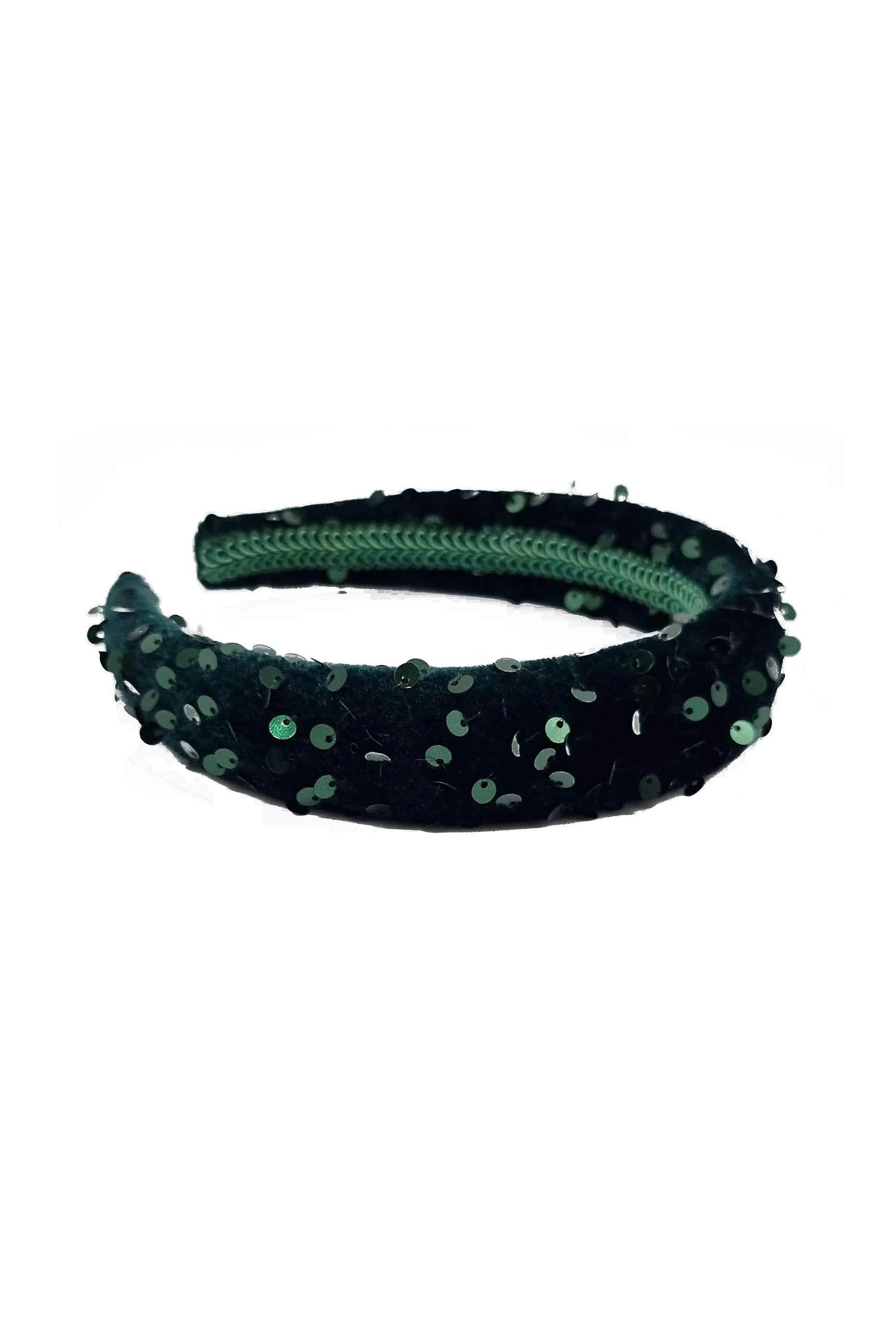 ALBION SEQUIN HEADBAND-GREEN