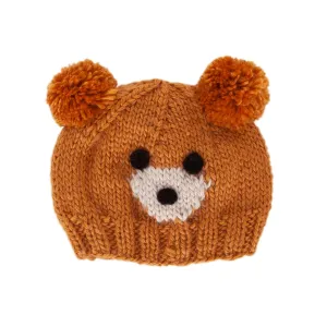 Bear Face Beanie Caramel