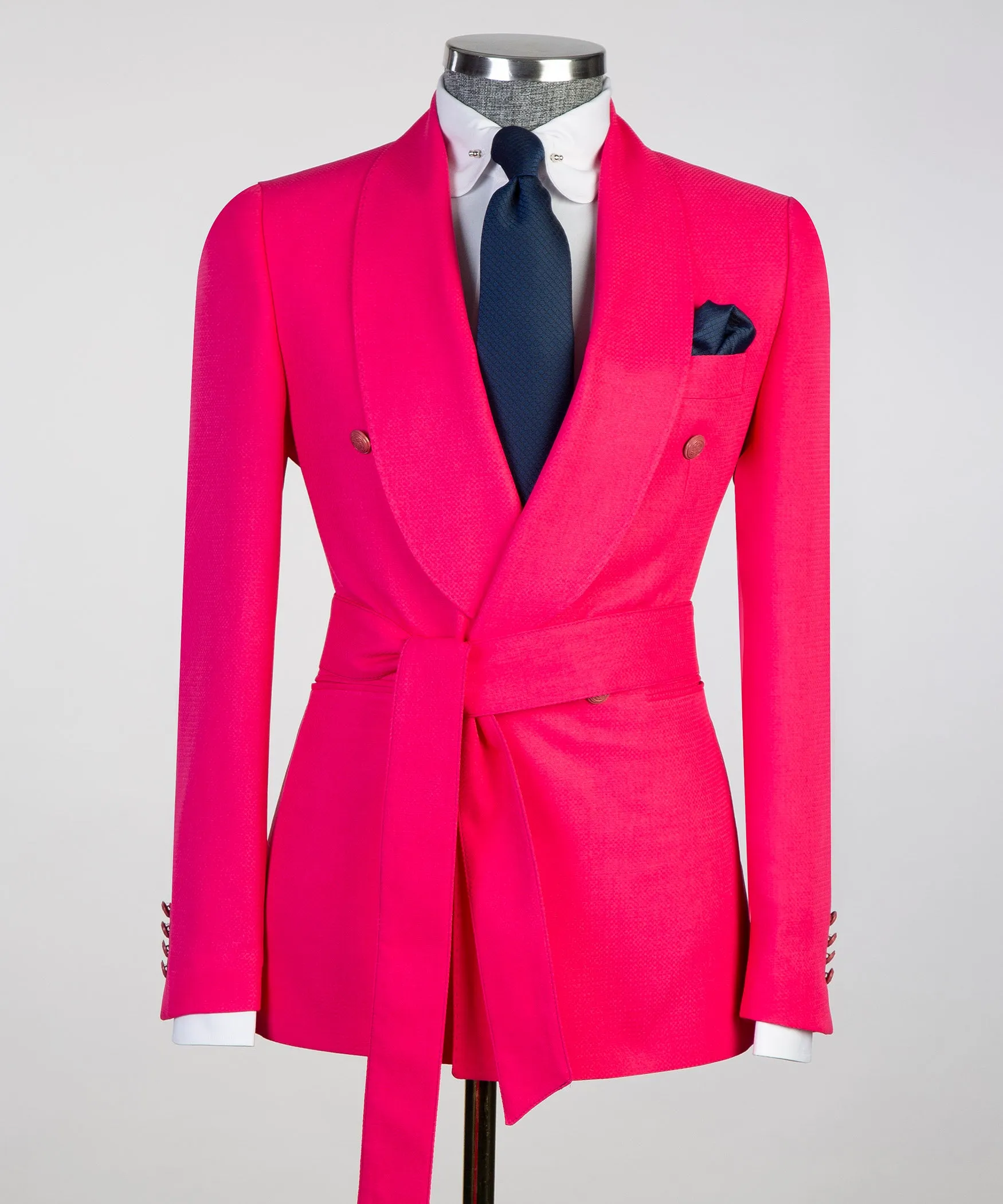 Belted Neon Pink Suit