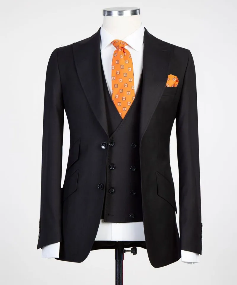 Black 3 Piece Suit For Men