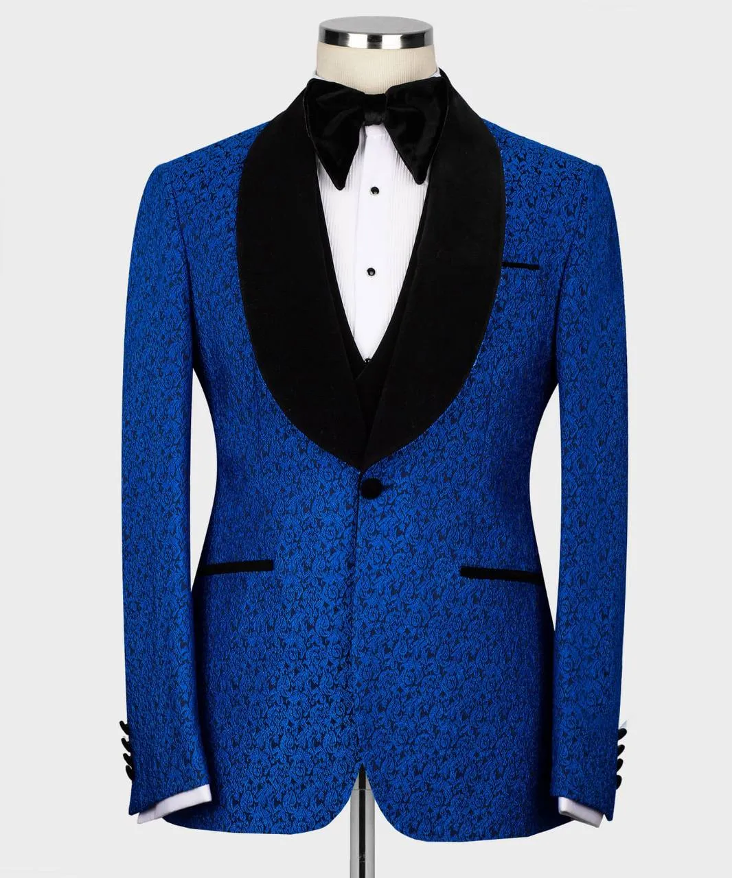 Blue Textured Tuxedo