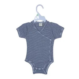 C1480 ALN Black with White Stripes Baby Romper