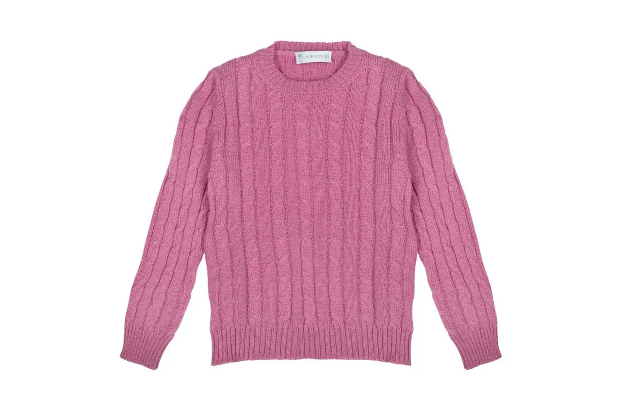 Cable Knit Jumper - Candy Pink