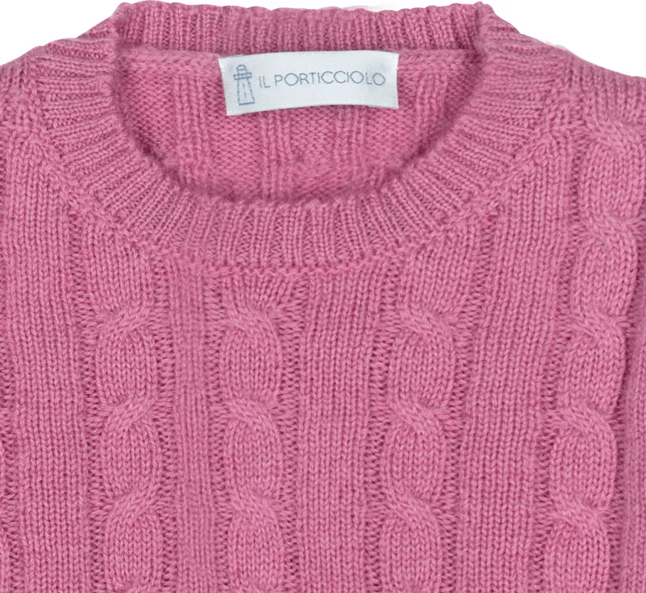 Cable Knit Jumper - Candy Pink