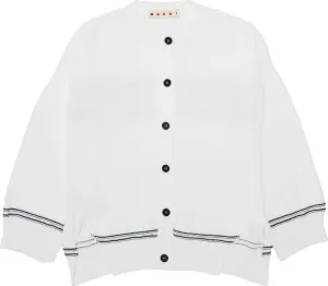 Cardigan Marni Logo Cardigan Lily White, white