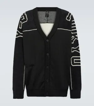 Cardigan with Y-3 logo, black