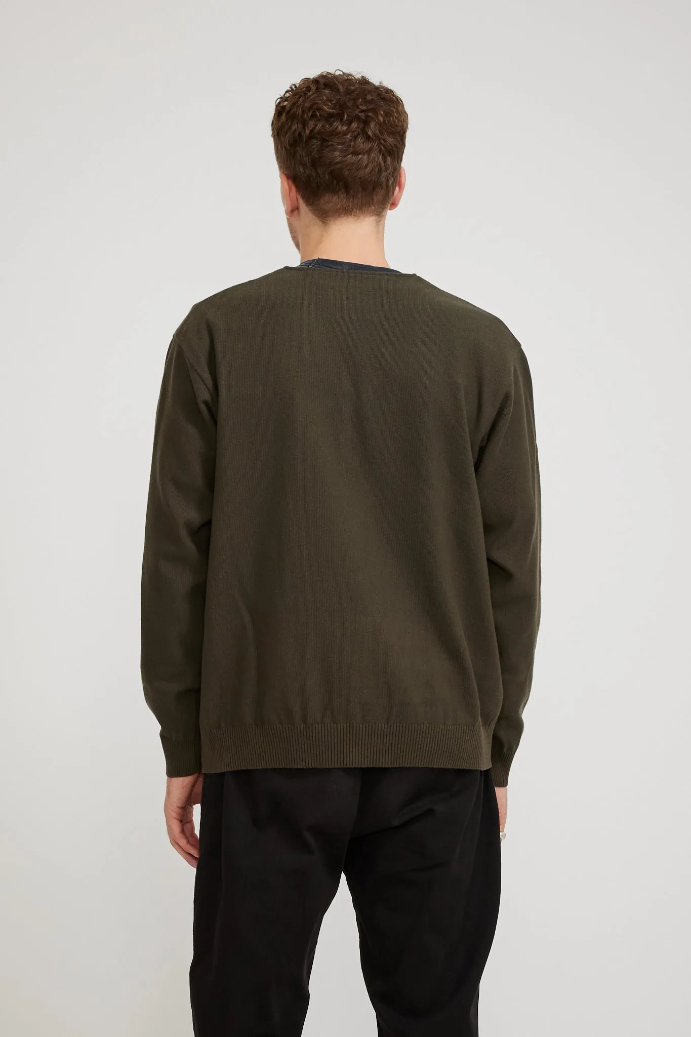 Co/Pe Knit Cardigan Olive