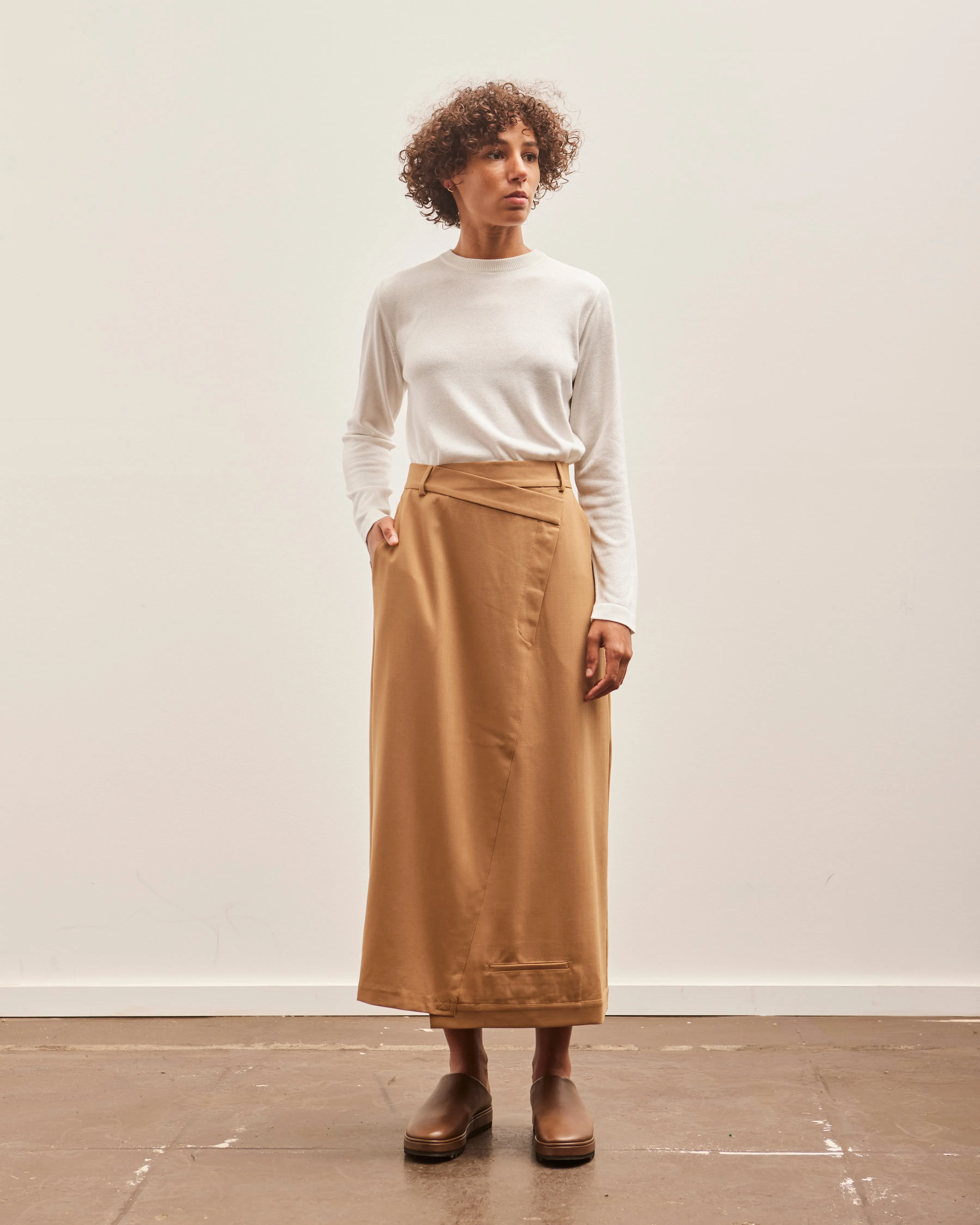 Cordera Tailoring Skirt, Camel