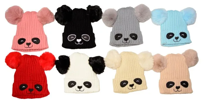 Cute Panda Winter Beanie Knit Beanie For Kids