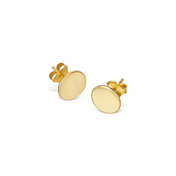 Disc Stud Earrings