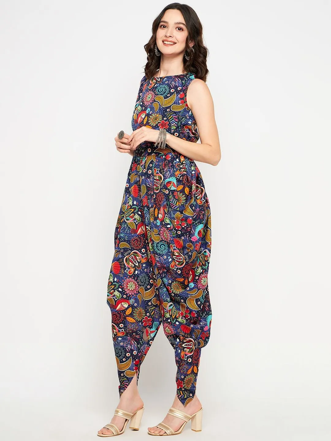 Elasticated Ethnic Dhoti Jumpsuit