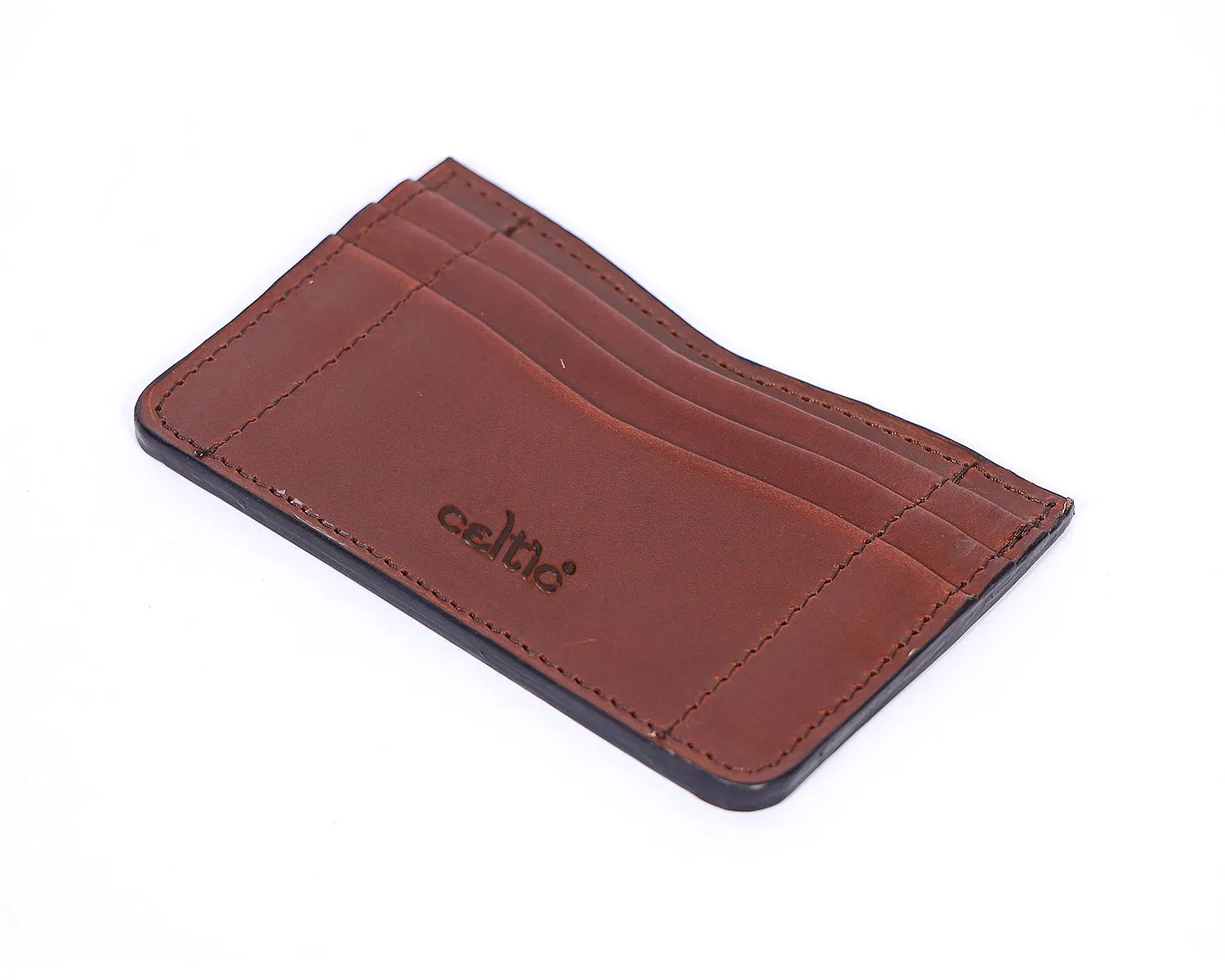 Elegant Brown Leather Card Holder: A Stylish Essential for Your Cards.ART:-LA-1463