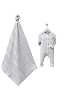 Elliot Blue Newborn Knitwear Coming Home Set (5 Pcs)