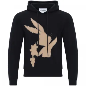 Embroidered Bunny Pullover Hoodie (Black) - I23E02463159000