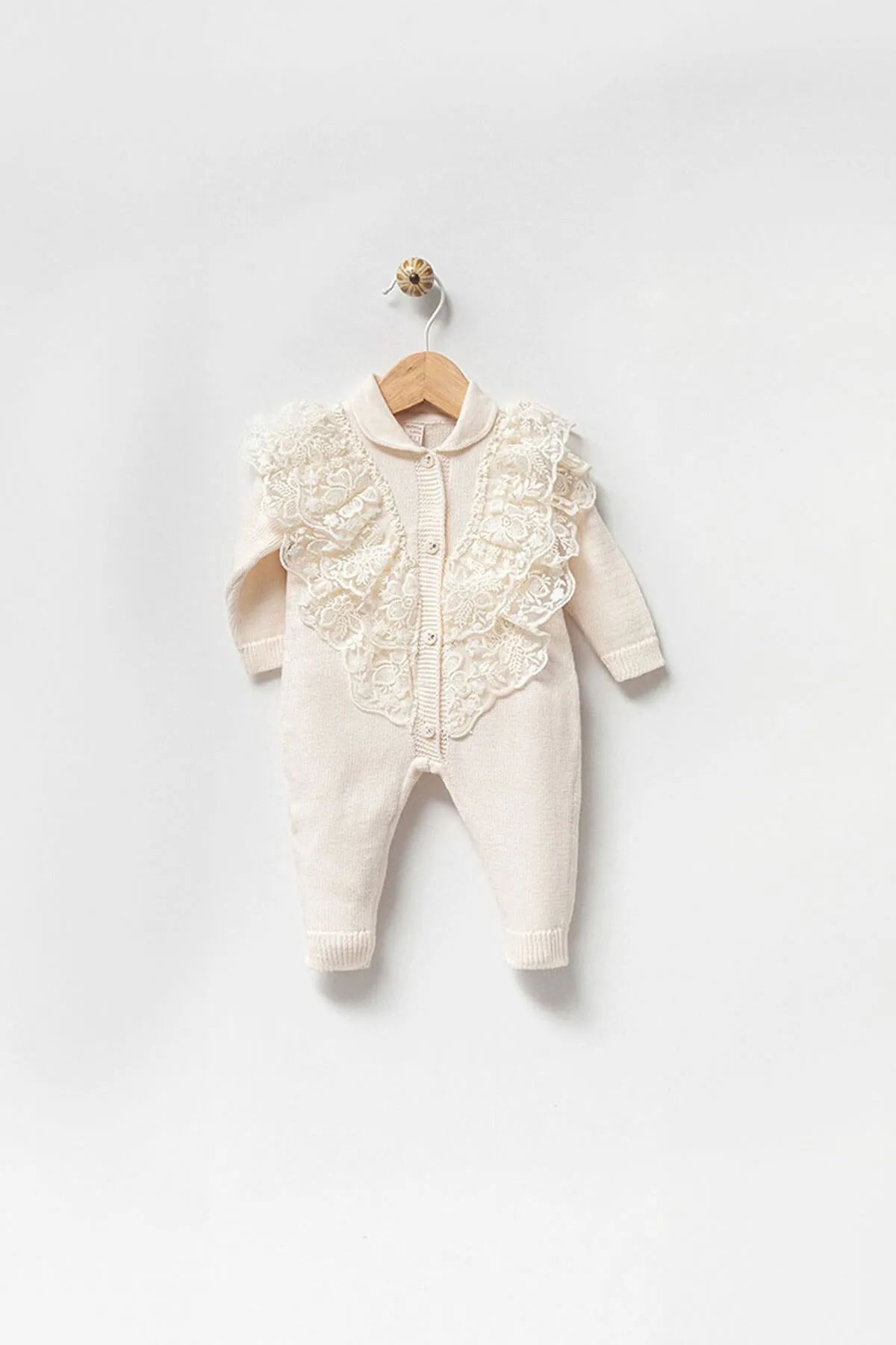 Eva Cream Newborn Knitwear Coming Home Set (5 Pcs)