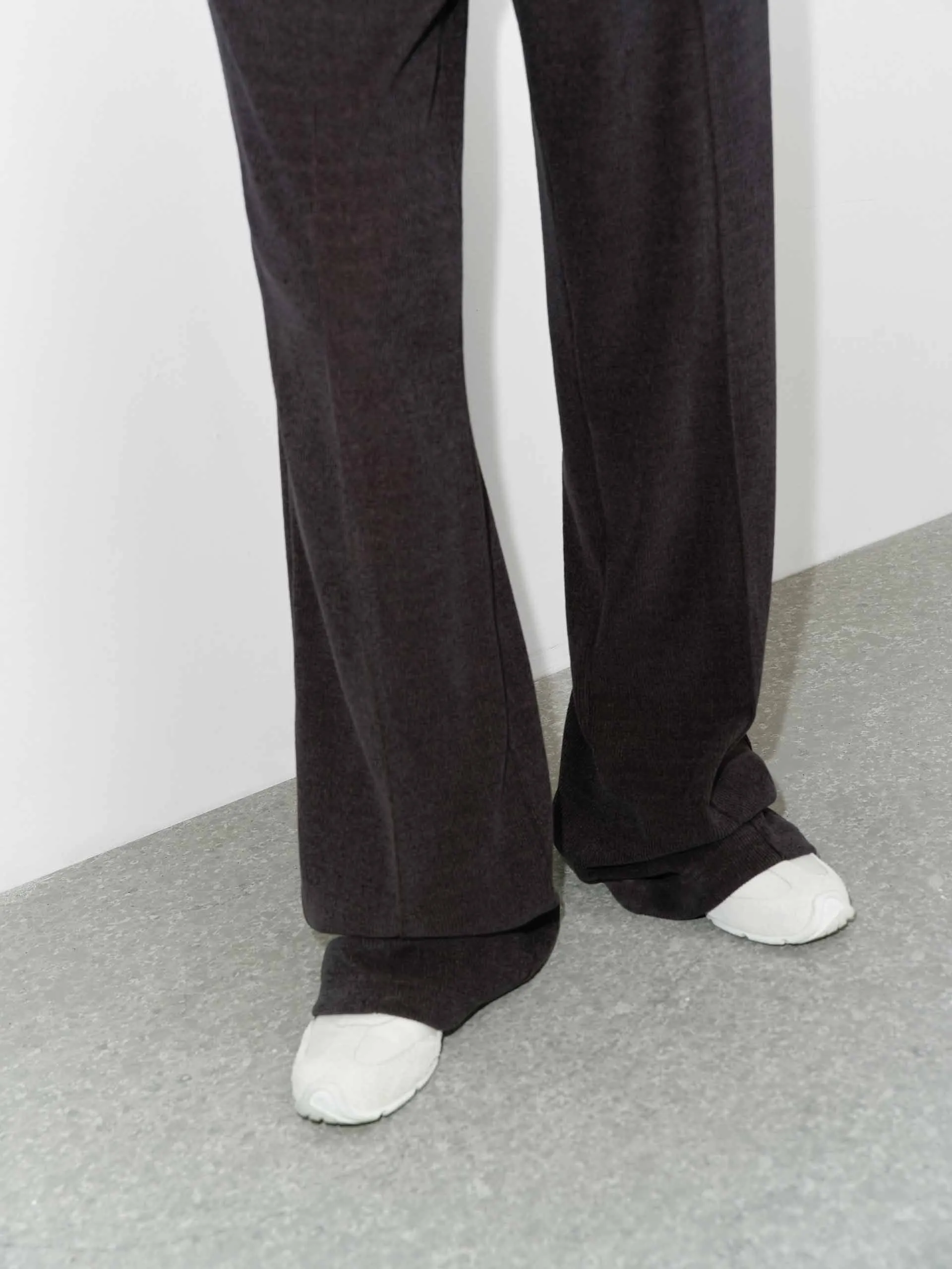 Front Seams Corduroy Pants