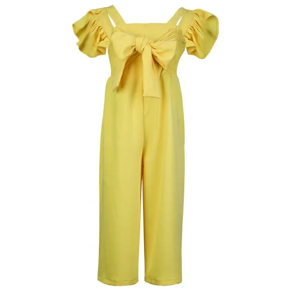 GIRLS CLASSY JUMPSUIT - YELLOW