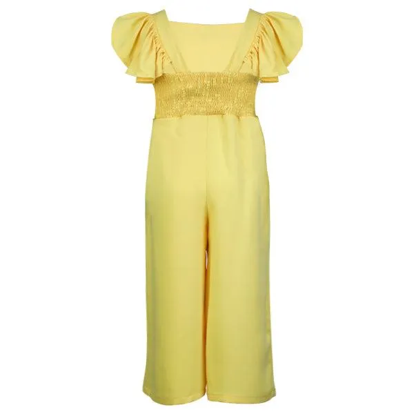 GIRLS CLASSY JUMPSUIT - YELLOW