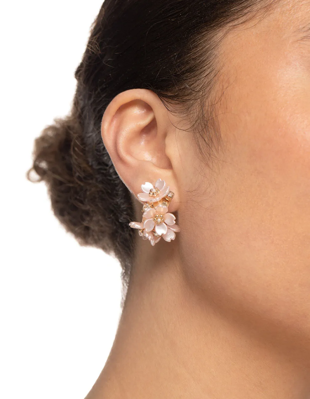 Gold Mini Flower Hoop Earrings