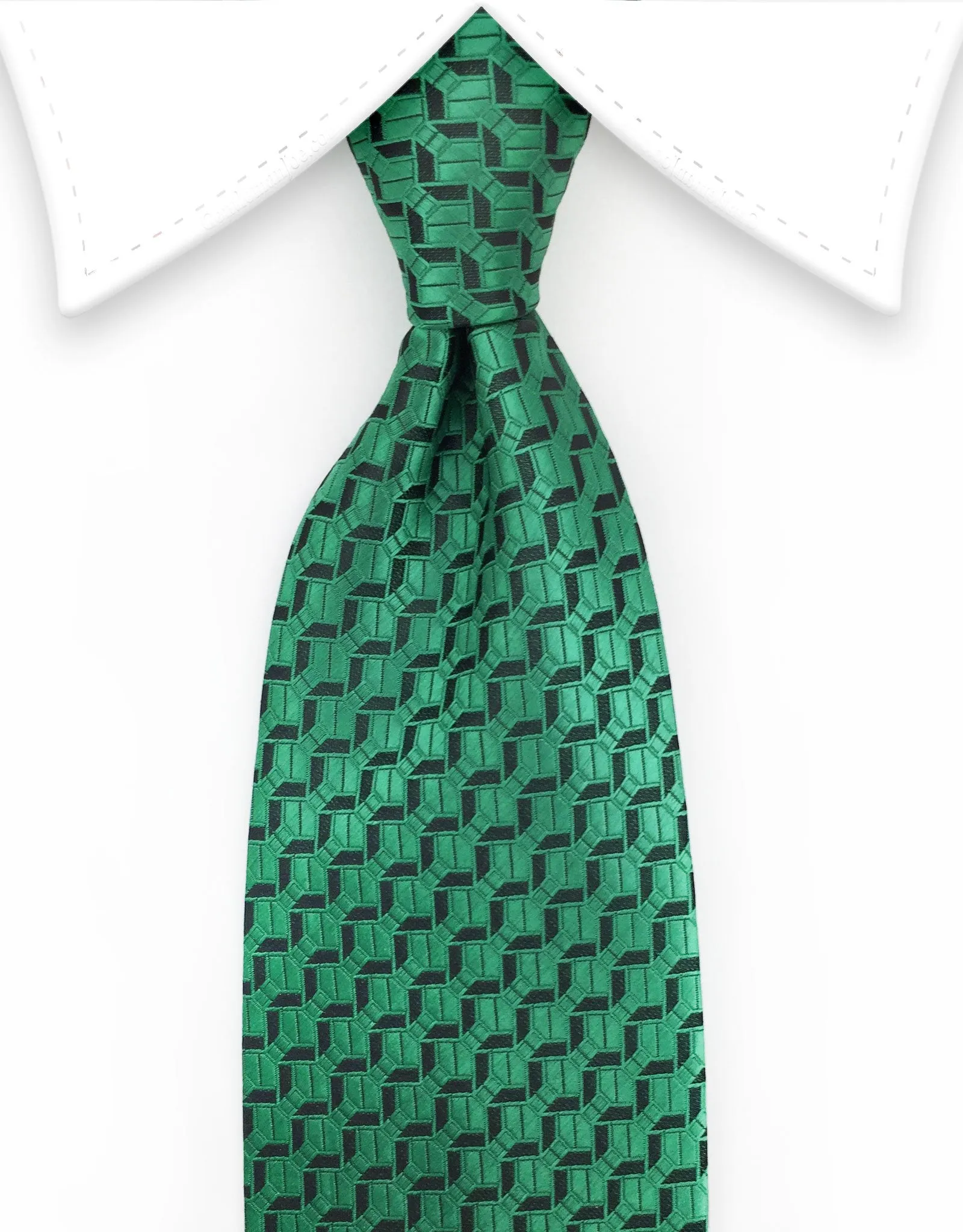 Green and Black Cube Tie