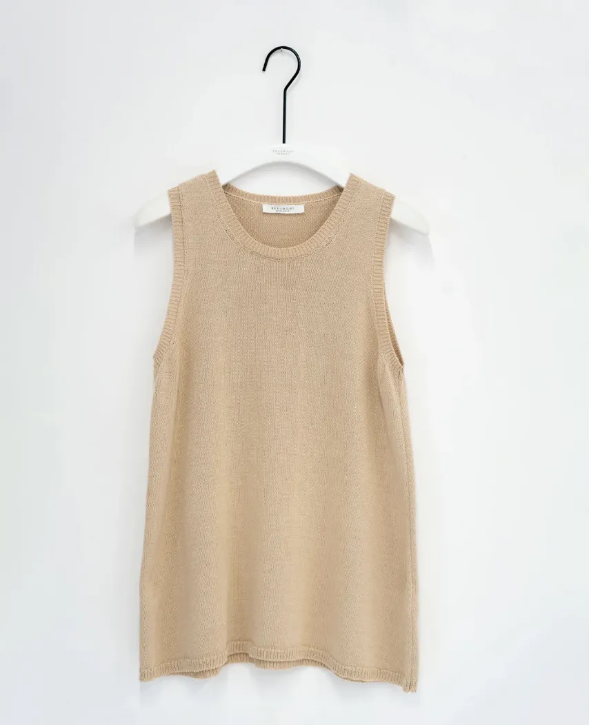 Jade Organic Cotton Top in Sand