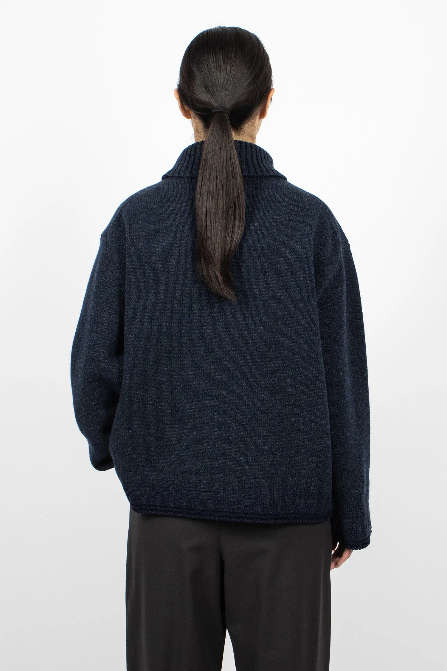 Kloe Simple Knit Jumper Dark Navy