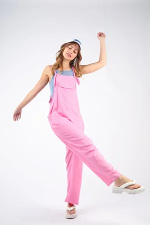 Knot Strap Jumpsuit with Pockets