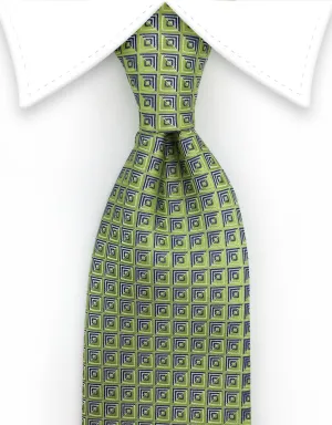 Lime Green with Silver Squares