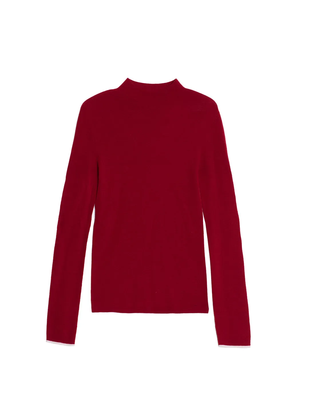 Lisa 100% Wool Half Turtleneck Slim Fit Solid Sweater