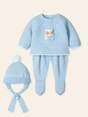 Mac Ilusion AW24 - Baby Boys Blue Cloud Knitted Outfit 9405