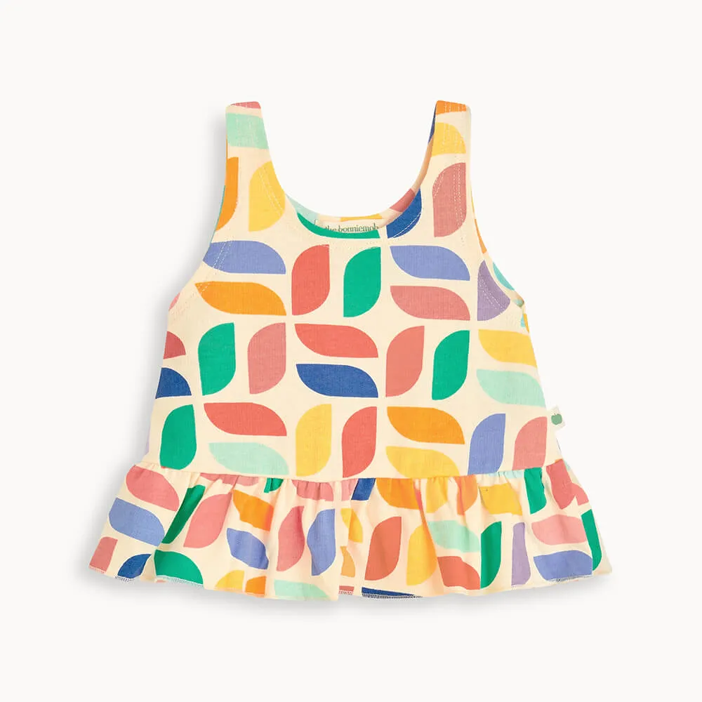 Marta - Kaleidoscope Baby & Kids Frill Top