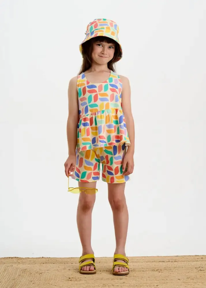 Marta - Kaleidoscope Baby & Kids Frill Top