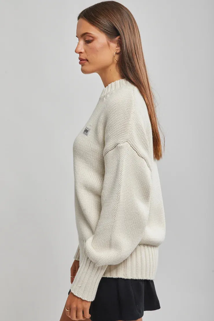 Maya Knit Sweater - Soft Ecru