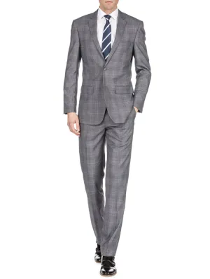 Men's Harrogate Windowpane Slim Fit 2PC Suits