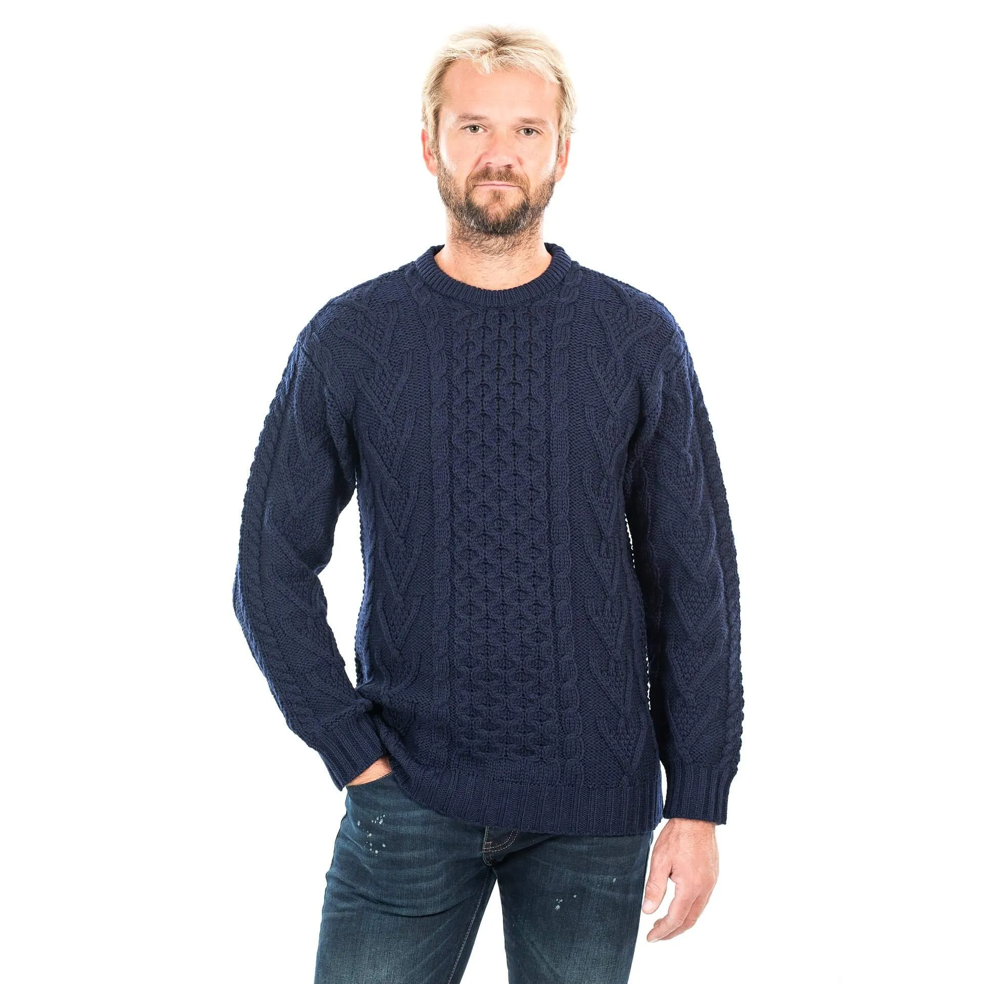 Men's Traditional Irish Aran Sweater