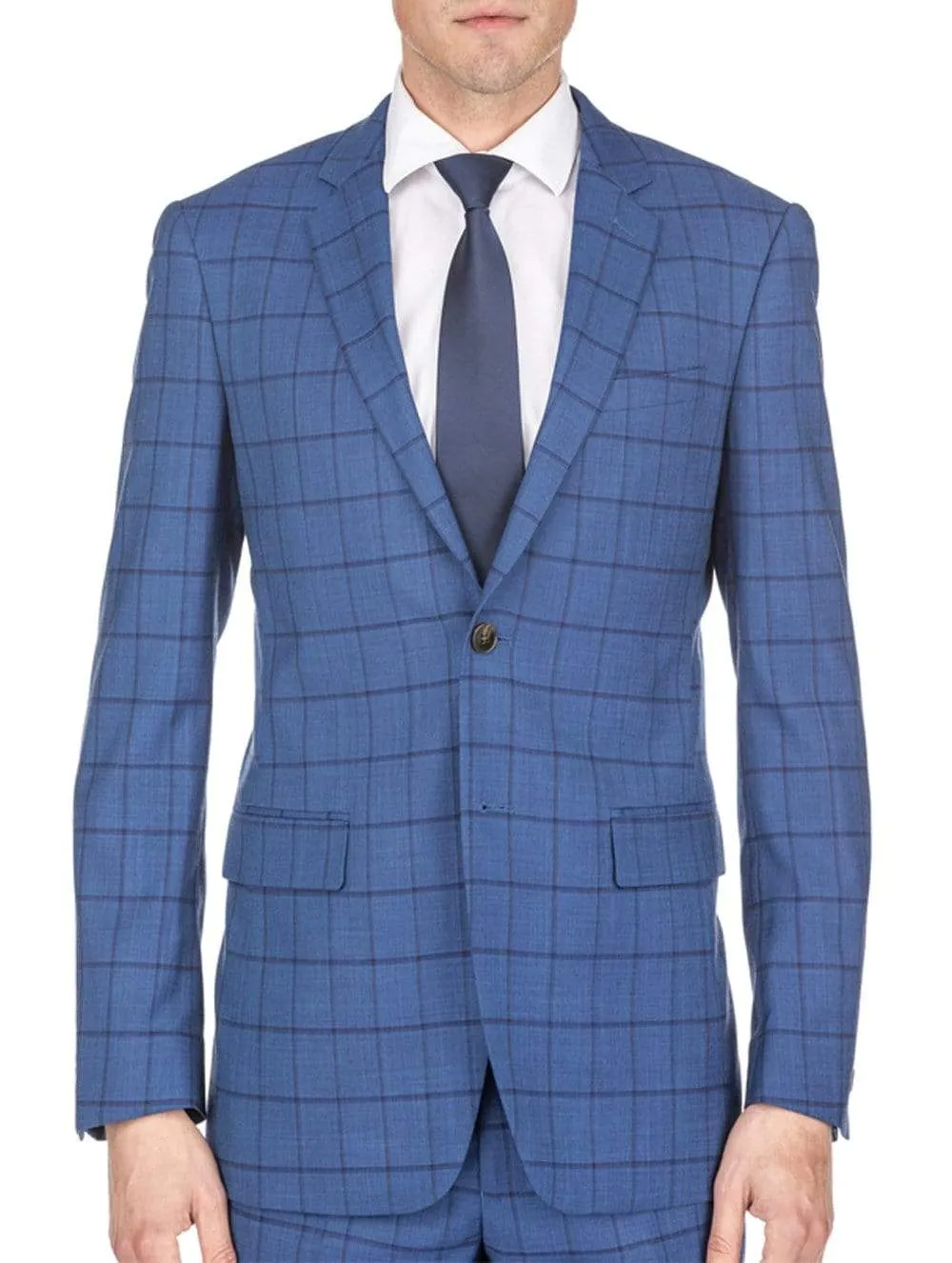 Men's Window Pane Slim Fit Suits