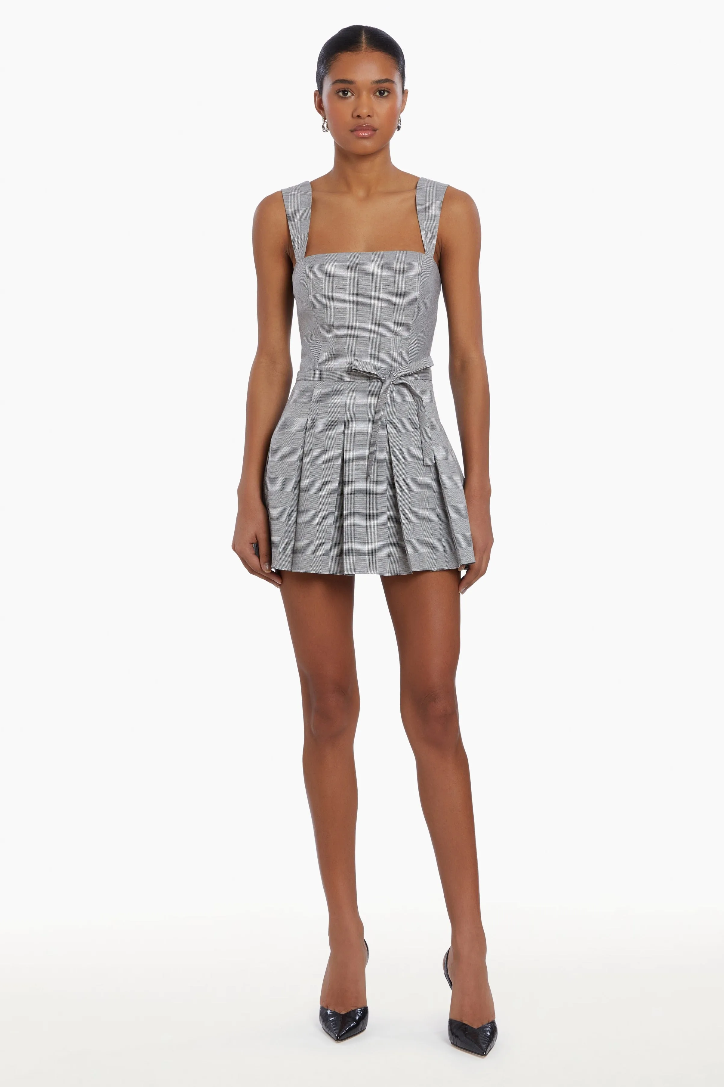 Mercy Belted Skort Romper