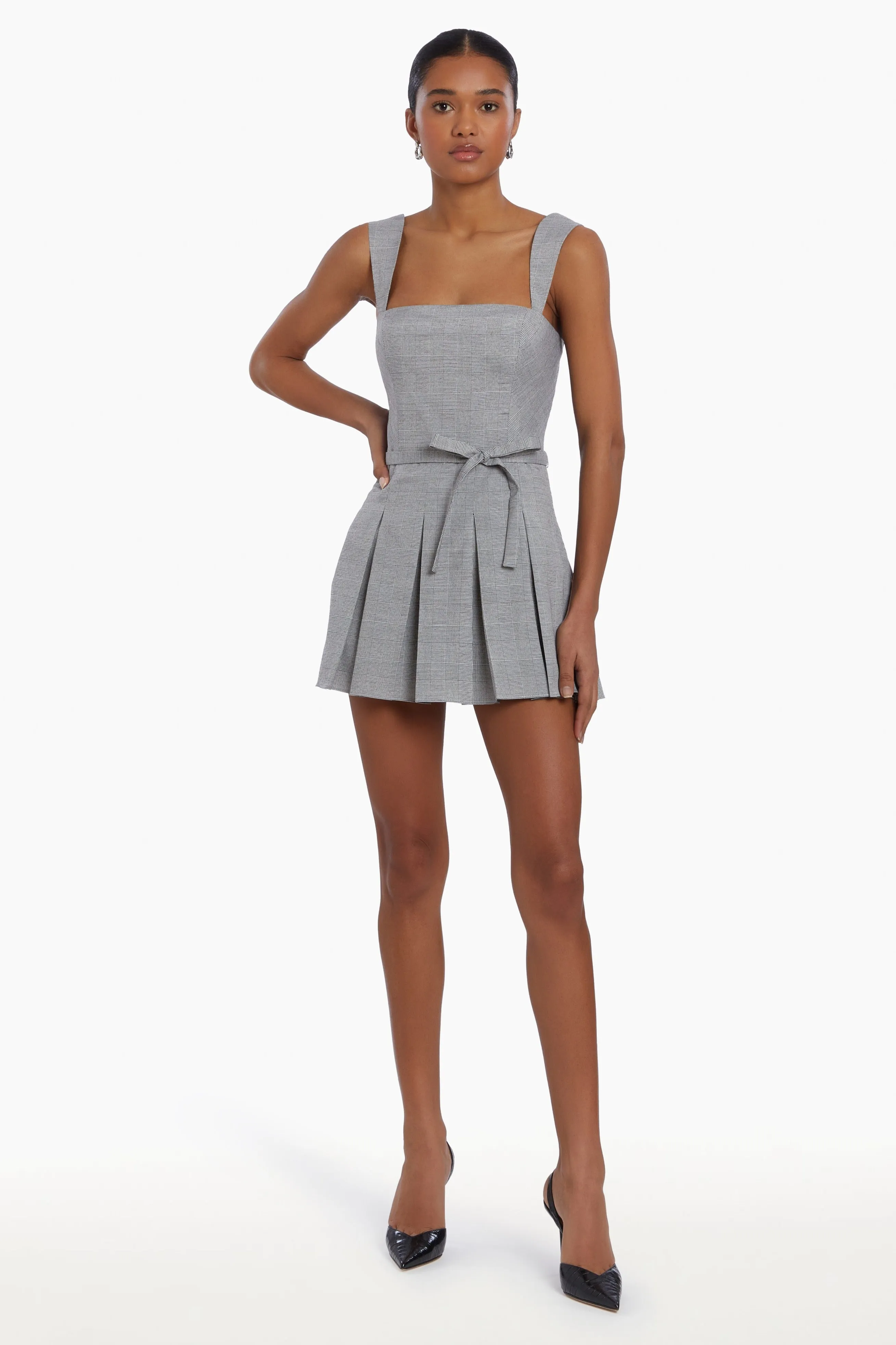 Mercy Belted Skort Romper