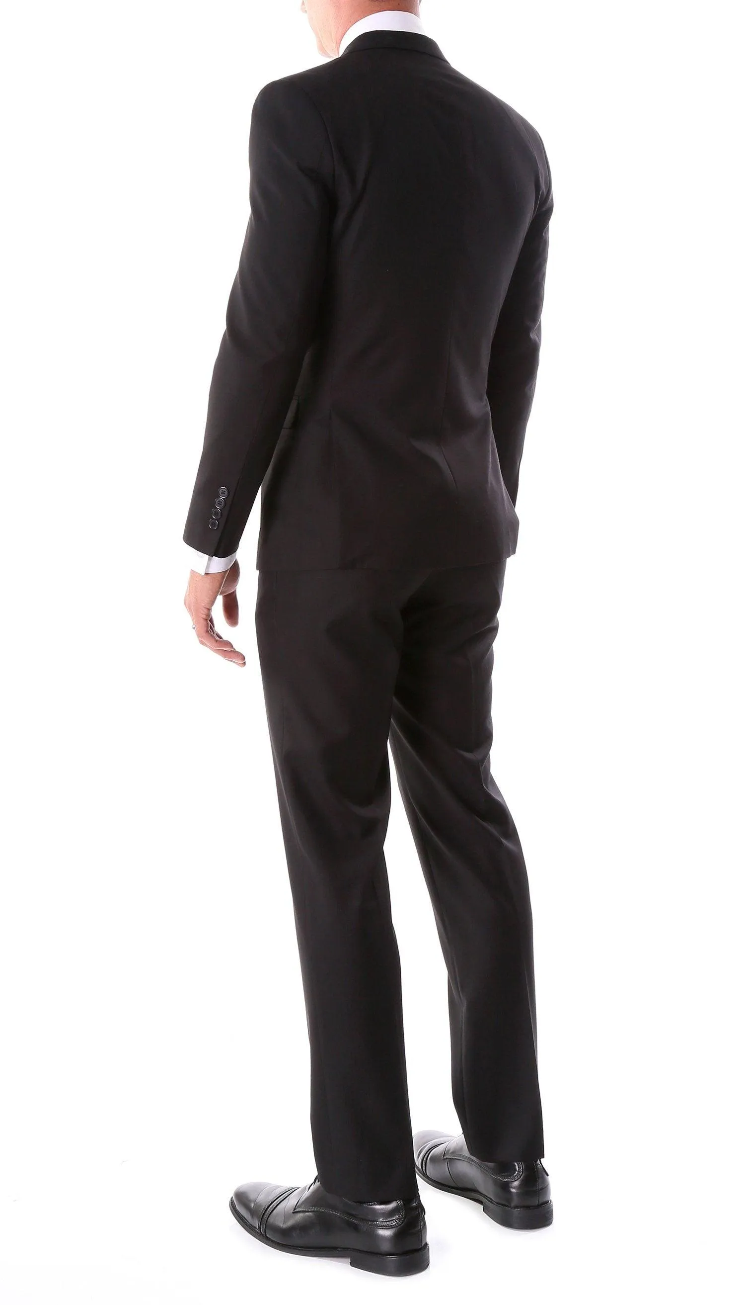 Oslo Black Notch Lapel 2 Piece Slim Fit Suit