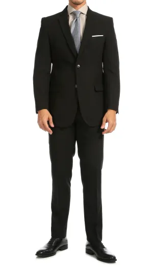 PL1969 Mens Black Slim Fit 2pc Suit