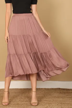 PLEATED SKIRT MIDI SKIRT 2-2-1