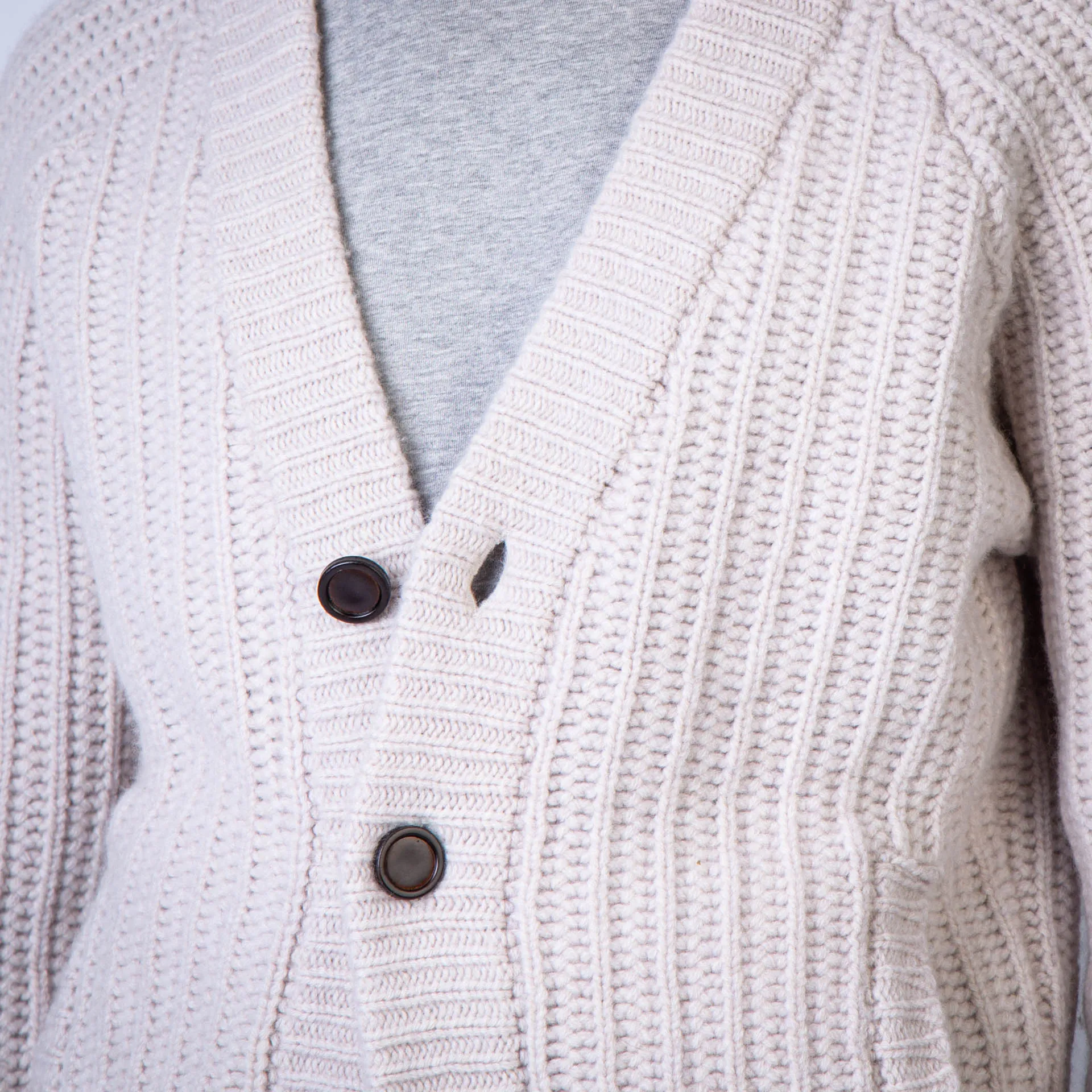 RAKKI CARDIGAN DEFENDER  PORCELLANA IVORY