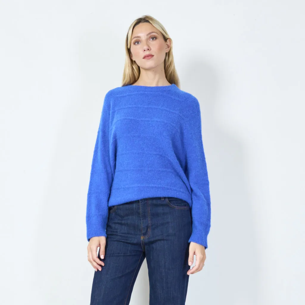 Relaxed fit pullover sweater wholesale