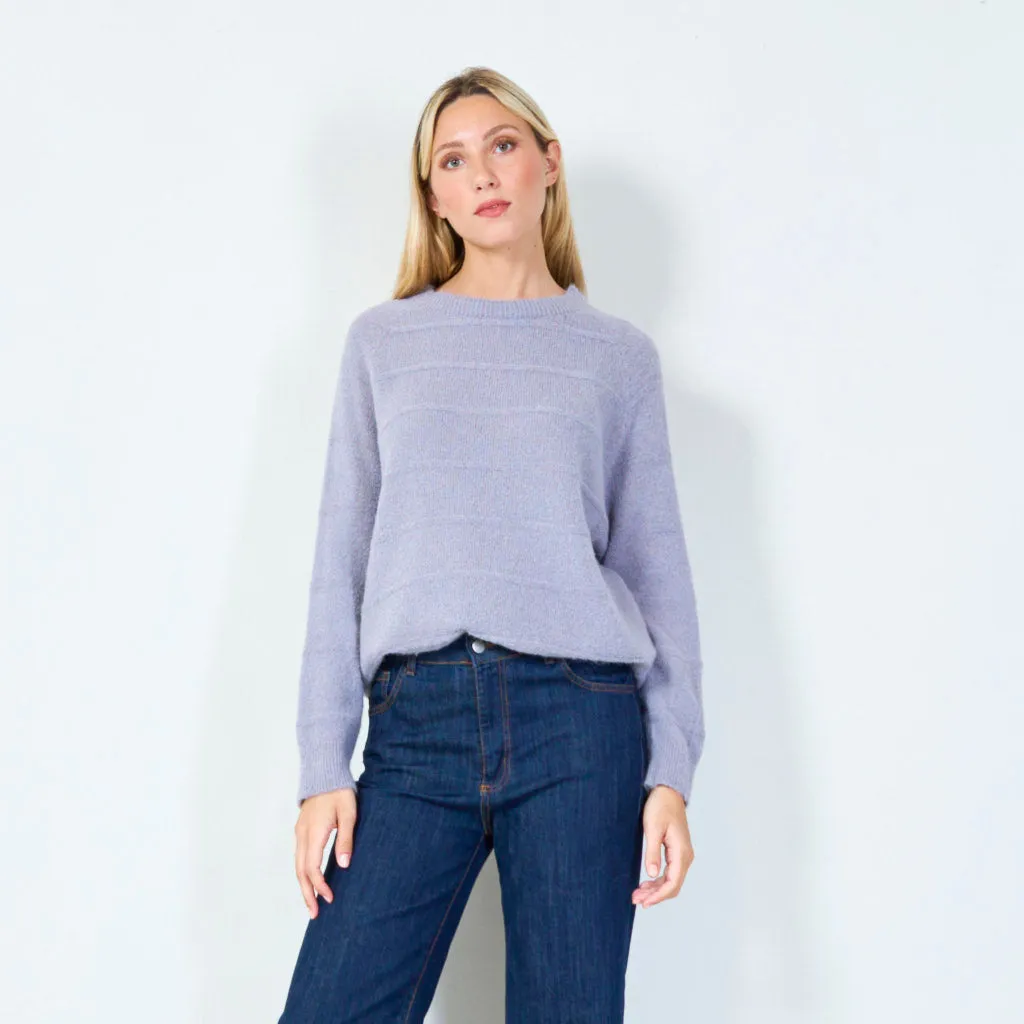 Relaxed fit pullover sweater wholesale