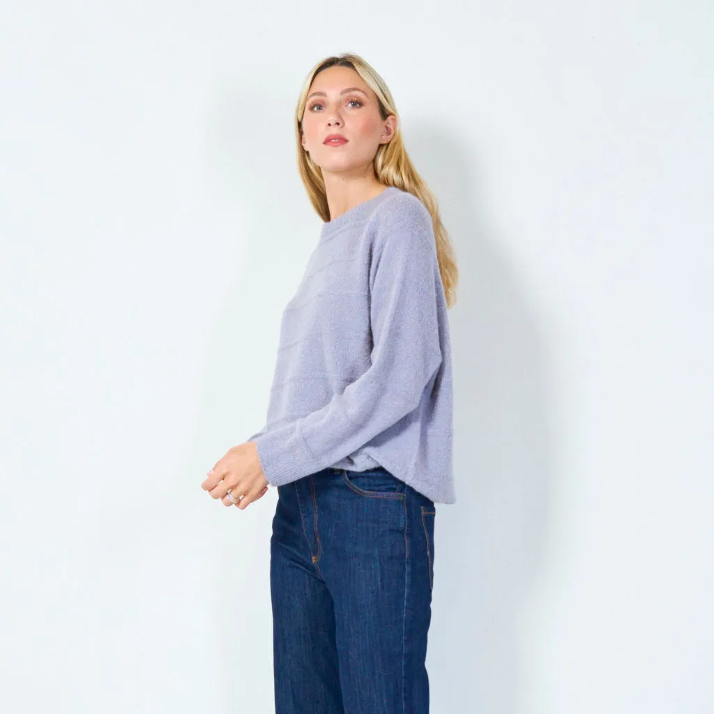 Relaxed fit pullover sweater wholesale