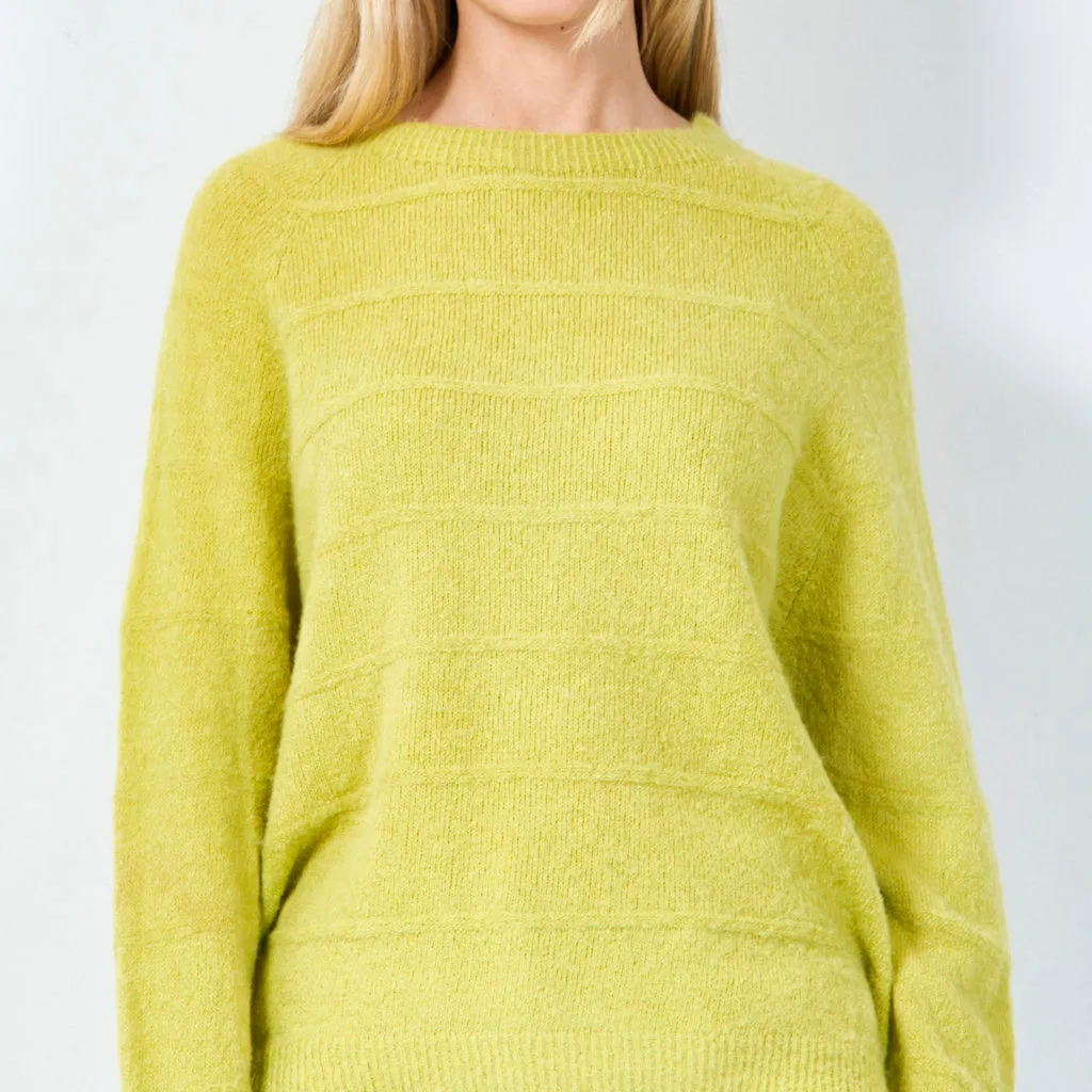 Relaxed fit pullover sweater wholesale