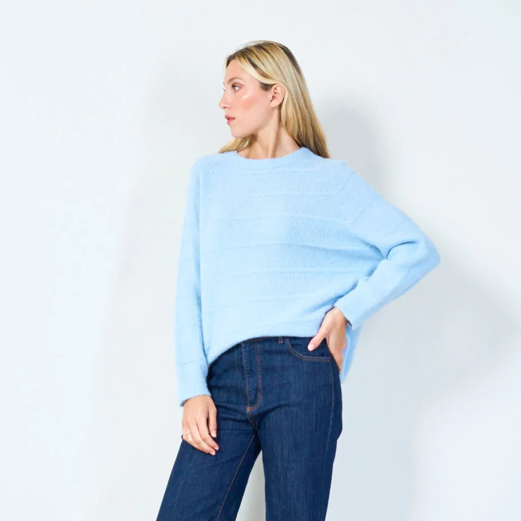 Relaxed fit pullover sweater wholesale