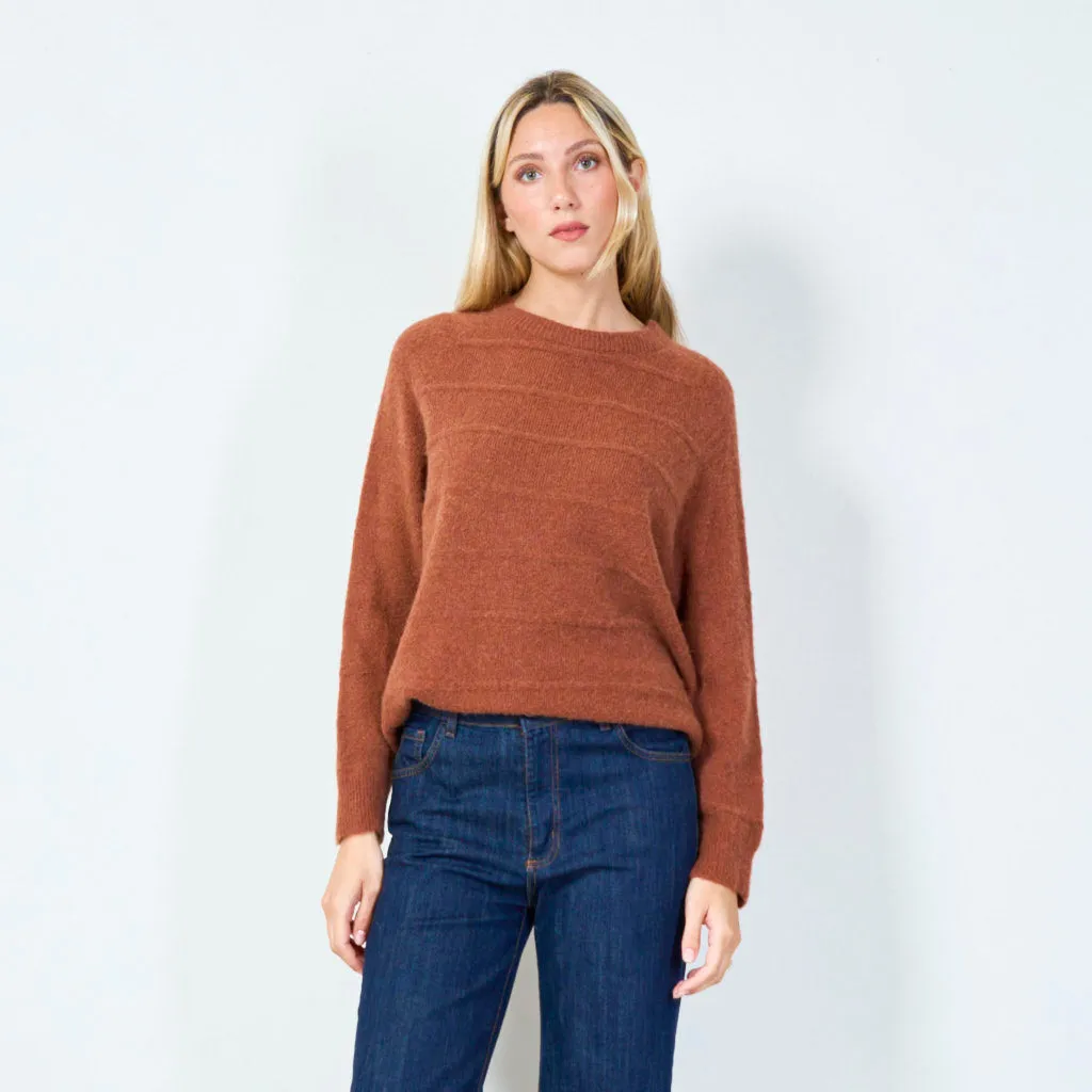 Relaxed fit pullover sweater wholesale