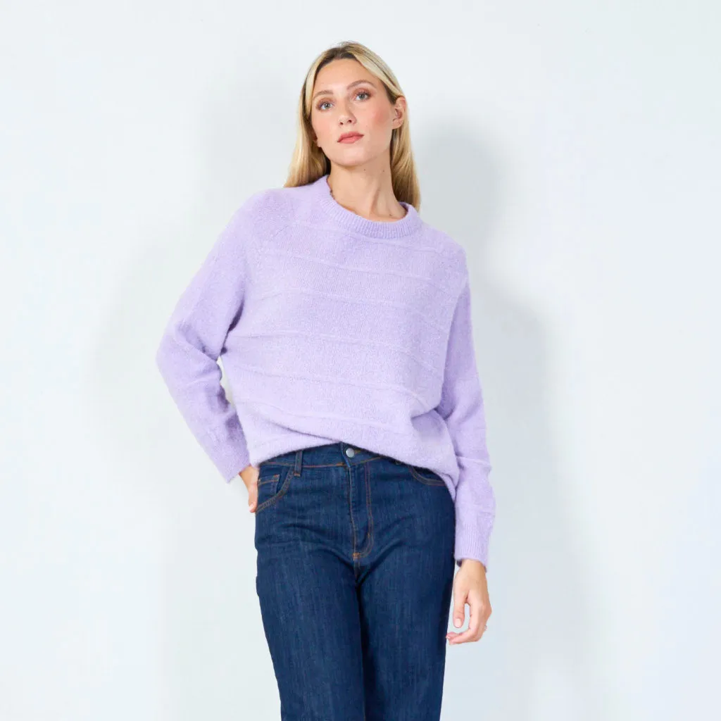 Relaxed fit pullover sweater wholesale